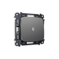 MO652035 Комплект механизма 1-кл проходного выключателя с подсветкой 5600K OMEGA Антрацит серый QUANT OP6520, VM105, G25W AMBRELLA VOLT