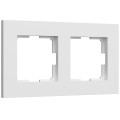 W0022961/ Рамка на 2 поста Slab (белый софт)