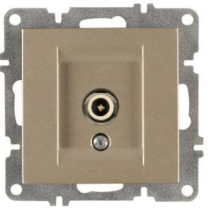 Arvia Electric, L/K Механизм, Розетка TV прох.-универсальная, экран, (титан)