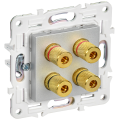 SKANDY Аудиорозетка 4-местная SK-A01S серебряный IEK
