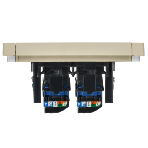 FORTE&PIANO Розетка компьютерная двойная RJ45 кат.6 FP434 ваниль IEK