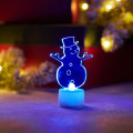 Фигура светодиодная Снеговик в шляпе 10см 1LED RGB 0.1Вт 4.5В IP20 на подставке элементы питания 3хAG13(LR44) (в компл.) Neon-Night 501-043
