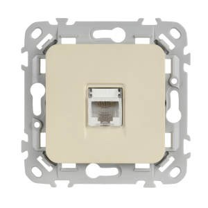 FLITE Розетка компьютерная RJ45 категория 6 UTP РК6-1-0-ФлСл сливочный IEK