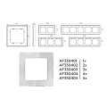 AF330404 Рамка ALFA Platos Серебро Стекло органическое 4-ая AMBRELLA VOLT