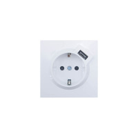 ZIMA Розетка сз  USB разъем белая