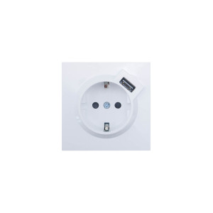 ZIMA Розетка сз  USB разъем белая