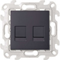 Simon 24 Графит Розетка для передачи данных 2xRJ45 Cat.6 UTP