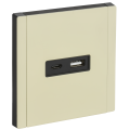 FORTE&PIANO Розетка USB A+C 3,1А FP850M металл слоновая кость IEK