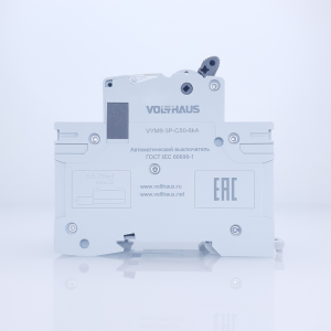 Выключатель автоматический VOLTHAUS VYM9 3Р 50А (С) 6кА