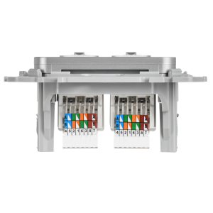 FLITE Розетка 2-местная компьютерная RJ45 категория 5Е UTP РК5е-2-0-ФлА алюминий IEK