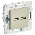 SKANDY Розетка USB A+A 3,1А SK-R15B бежевый IEK