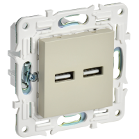 SKANDY Розетка USB A+A 3,1А SK-R15B бежевый IEK