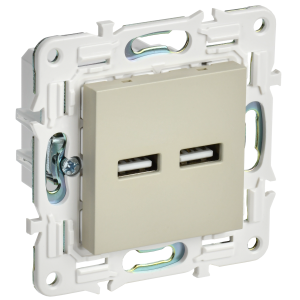 SKANDY Розетка USB A+A 3,1А SK-R15B бежевый IEK