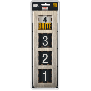 BRITE Рамка 4-местная РУ-4-1-Бр металл шампань RE AL IEK