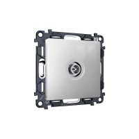 MA413005 Комплект механизм TV розетки оконечной экранированной 5-1000MHz 3dB ALFA Серебро глянец QUANT (AP4130, VM199) AMBRELLA VOLT