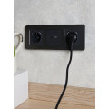BRITE Розетка 1-местная с заземлением с защитными шторками 16А с USB AA 5В 3,1А РЮш10-2-БрГ графит IEK