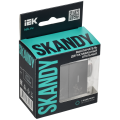 SKANDY Выключатель 2-клавишный с индикацией для отелей 10А SK-V16G графит IEK