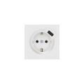 ZIMA Розетка сз  USB разъем белая искра матовая 10шт120шт