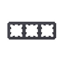 ATLASDESIGN ANTIQUE 3-постовая РАМКА, универсальная, КАРБОН ATN101003