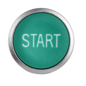 Кнопка IP65 с маркировкой "START" моноблок 1NO зеленая MASTER IEK