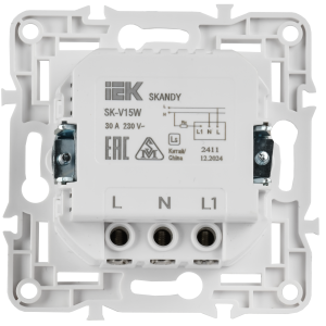 SKANDY Выключатель карточный 30А SK-V15W арктический белый IEK