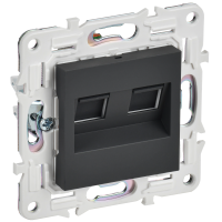 SKANDY Розетка компьютерная двойная RJ45 кат.6 SK-K04G графит IEK