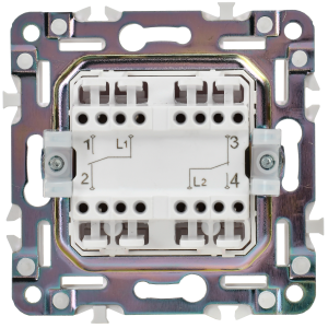 SKANDY Выключатель 2-клавишный проходной 10А SK-V05W арктический белый IEK