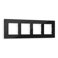 AF930704 Рамка ALFA Grand Черный мрамор 4-ая AMBRELLA VOLT