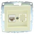 Розетка компьютерная механизм Rj45 Cat6 Mono Electric Despina/ Larissa крем 500-001705-125