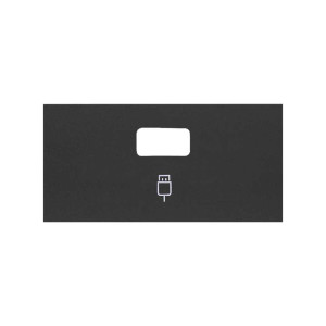 Simon 100 Черный матовый Накладка розетки USB