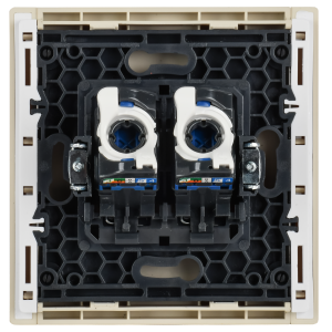 FORTE&PIANO Розетка компьютерная двойная RJ45 кат.6 FP434 ваниль IEK
