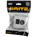 BRITE Розетка двойная TV+RJ45 кат.5E РТВ/РК12-БрГН металл хром/никель IEK