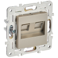 SKANDY Розетка компьютерная двойная RJ45 кат.5E SK-K03Sh шампань IEK