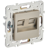 SKANDY Розетка компьютерная двойная RJ45 кат.5E SK-K03Sh шампань IEK