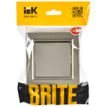 BRITE Выключатель 1-клавишный 10А в сборе ВСР10-1-0-БрШ шампань IEK