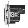 BRITE Розетка 1-местная с заземлением с защитными шторками 16А с USB AA 5В 2,1А РЮш10-1-БрГН металл хромникель IEK