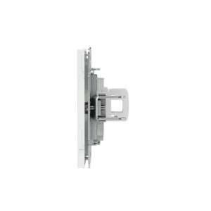 Компьютерная розетка RJ-45 без шторки, кат.6А одинарная,KANT, белая магнолия