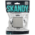 SKANDY Выключатель 1-клавишный перекрестный 10А SK-V03N металл никель IEK