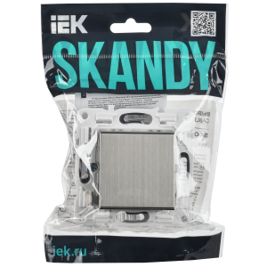 SKANDY Выключатель 1-клавишный перекрестный 10А SK-V03N металл никель IEK