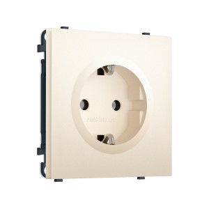 MS246010 Комплект механизма электрической розетки SIGMA Жемчужно-кремовый 50Hz 2P+E с/з 16A-250V QUANT PRO (SP2460, PR141)