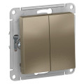 ATLASDESIGN 2-клавишный ВЫКЛЮЧАТЕЛЬ, сх.5, 10АХ, механизм, ШАМПАНЬ ATN000551