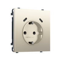 MS550510 Комплект механизма электрической розетки SIGMA Шёлк 2USB СC 20W быст. зар. сз сш 16A-250V QUANT PRO SP5505, PR165