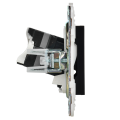 SKANDY Розетка компьютерная двойная RJ45 кат.5E SK-K03Bl черный IEK