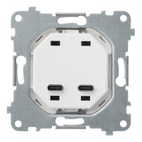 Механизм USB-зарядного устройства С/C, 60 Вт RIKETT (32382)