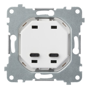 Механизм USB-зарядного устройства С/C, 60 Вт RIKETT (32382)
