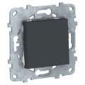 Выключатель проходной одноклавишный 2мод. Unica New IP21 сх. 6 250В 10AX антрацит SchE NU520354