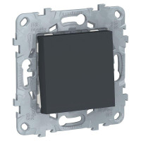 Выключатель проходной одноклавишный 2мод. Unica New IP21 сх. 6 250В 10AX антрацит SchE NU520354