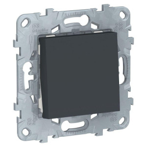 Выключатель проходной одноклавишный 2мод. Unica New IP21 сх. 6 250В 10AX антрацит SchE NU520354