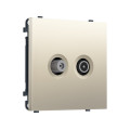 MS553310 Комплект механизма розетки TV оконечной + SAT SIGMA Шёлк 5-862MHz 3.5dB/950-2150MHz 3.8dB QUANT PRO (SP5533, PR217)