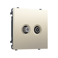 MS553310 Комплект механизма розетки TV оконечной + SAT SIGMA Шёлк 5-862MHz 3.5dB/950-2150MHz 3.8dB QUANT PRO (SP5533, PR217)